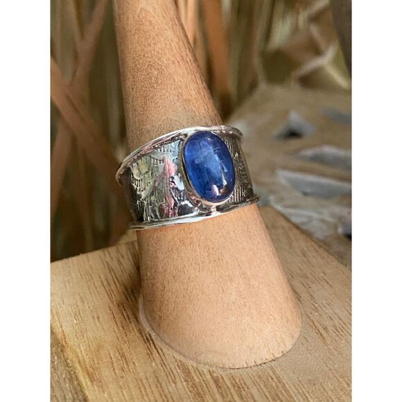 Kyanite Brazil Sterling Silver Ring Size 9.5 - Picture 12 of 16